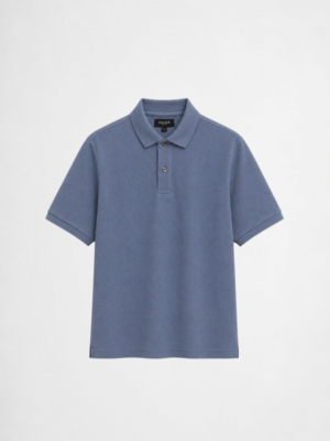 Soft blue piqué polo shirt by DAHAR