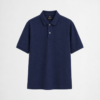 Navy piqué polo shirt by DAHAR