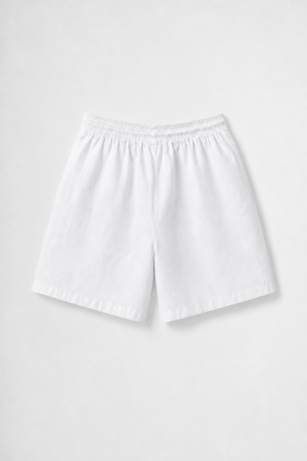 LINEN BLEND DRAWSTRING SHORTS