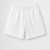 Men's breathable linen blend drawstring shorts with an elastic waistband and side pockets.