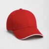 DAHAR CORE BASEBALL CAP Red cotton baseball cap with adjustable buckle closure by DAHAR.