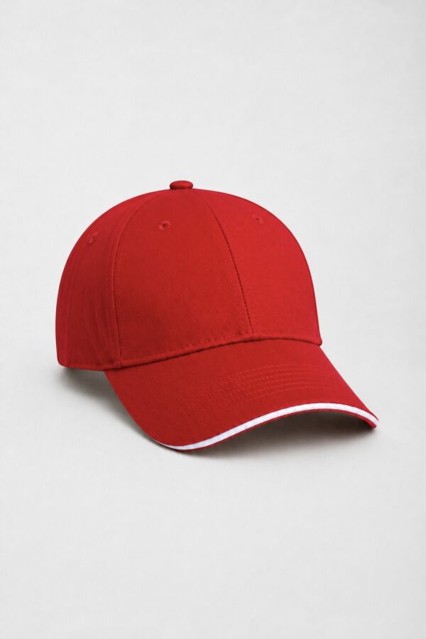 DAHAR CORE BASEBALL CAP Red cotton baseball cap with adjustable buckle closure by DAHAR.
