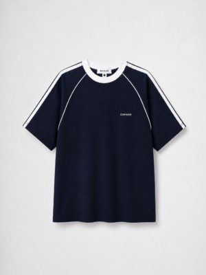 Loose 250 GSM cotton graphic T-shirt with front silk screen print.