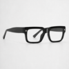 Black acetate blue light glasses with lightweight full-rim frame.
