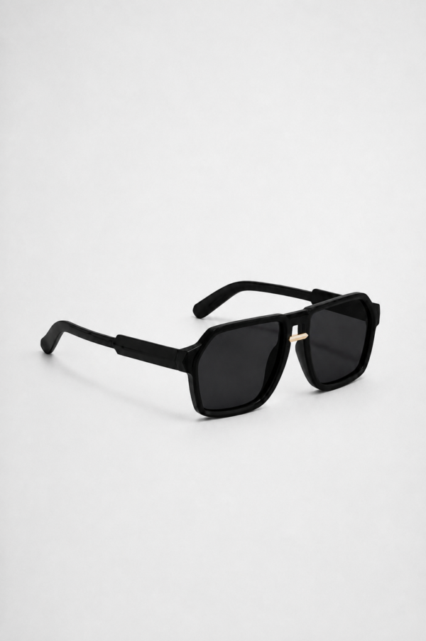 Classic aviator sunglasses with tinted UV400 lenses.