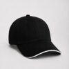 DAHAR CORE BASEBALL CAP Black cotton baseball cap with adjustable buckle closure by DAHAR.