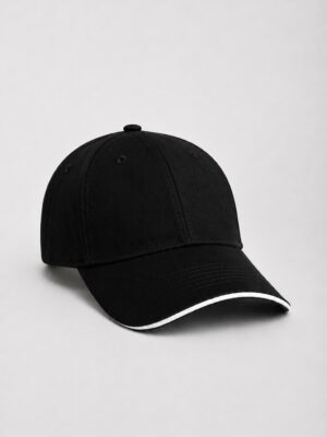 DAHAR CORE BASEBALL CAP Black cotton baseball cap with adjustable buckle closure by DAHAR.