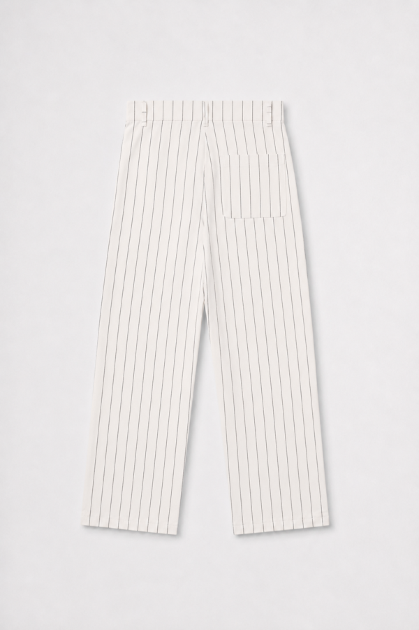 STRIPEND LINEN BLEND TROUSERS